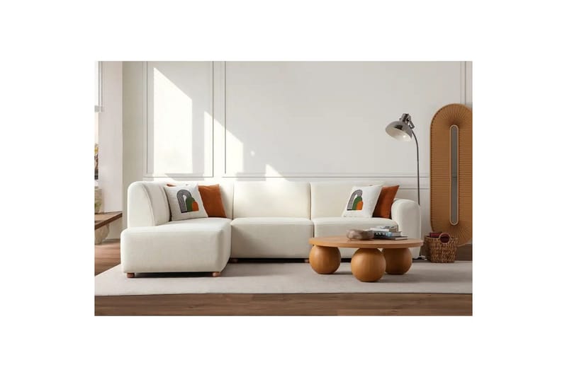 Rynvar Soffa med Schäslong 4-sits - Vit - Möbler - Soffa - Divansoffor & schäslongsoffa