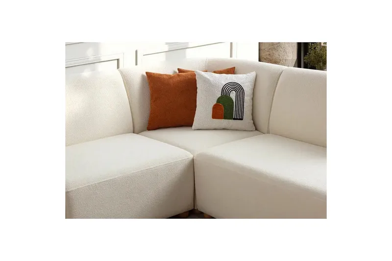 Rynvar Soffa med Schäslong 4-sits - Vit - Möbler - Soffa - Modulsoffor - Komplett modulsoffa