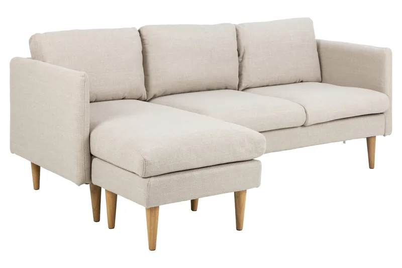 Sanat 3-sits Soffa med Divan - Beige - Möbler - Soffa - Divansoffor & schäslongsoffa