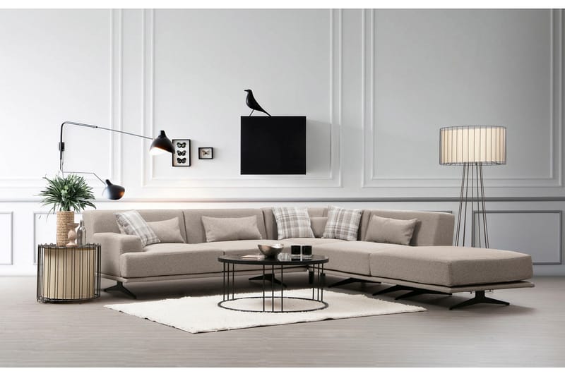 Sanroman Divansoffa - Beige - Möbler - Soffa - Divansoffor & schäslongsoffa