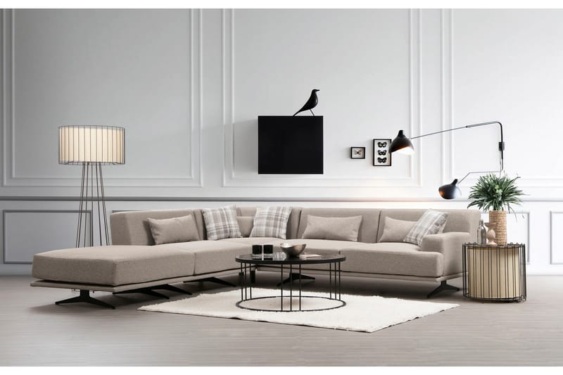 Sanroman Divansoffa - Beige - Möbler - Soffa - Divansoffor & schäslongsoffa