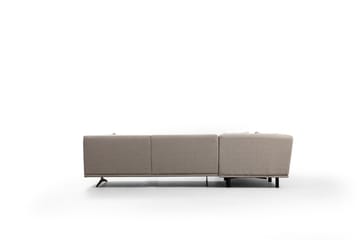 Sanroman Vänstervänd L-formad Schäslongsoffa 302 cm i Tyg - Beige - Möbler - Soffa - Divansoffor & schäslongsoffa