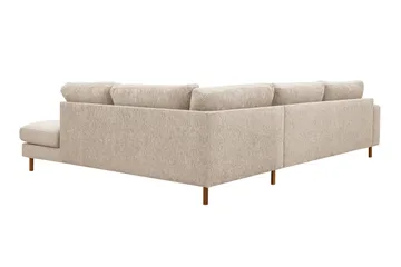 Scandi Djup 4-sits Soffa med Schäslong Höger i Chenille - Beige - Möbler - Soffa - Divansoffor & schäslongsoffa