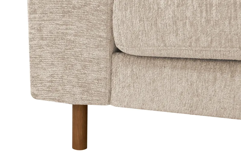 Scandi Djup 4-sits Soffa med Schäslong Höger i Chenille - Beige - Möbler - Soffa - Divansoffor & schäslongsoffa