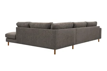Scandi Djup 4-sits Soffa med Schäslong Höger i Chenille - Grå - Möbler - Soffa - Divansoffor & schäslongsoffa