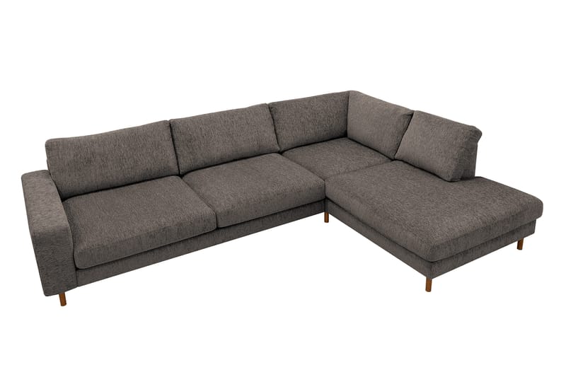 Scandi Djup 4-sits Soffa med Schäslong Höger i Chenille - Grå - Möbler - Soffa - Divansoffor & schäslongsoffa