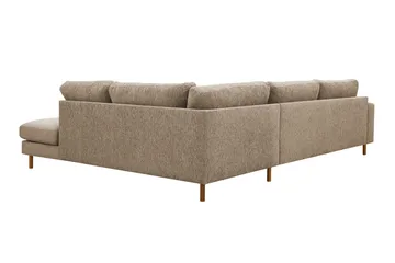 Scandi Djup 4-sits Soffa med Schäslong Höger i Chenille - Mörkbeige - Möbler - Soffa - Divansoffor & schäslongsoffa