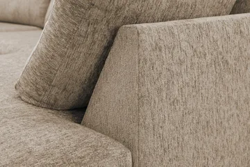 Scandi Djup 4-sits Soffa med Schäslong Höger i Chenille - Mörkbeige - Möbler - Soffa - Divansoffor & schäslongsoffa