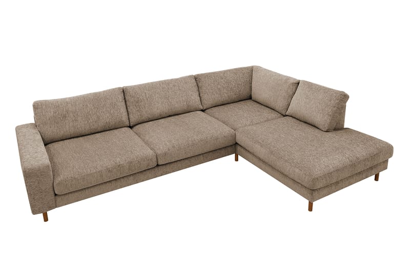 Scandi Djup 4-sits Soffa med Schäslong Höger i Sammet - Möbler - Soffa - Divansoffor & schäslongsoffa