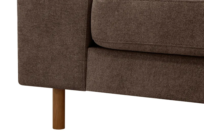 Scandi Djup 4-sits Soffa med Schäslong Höger i Tyg - Mörkbrun - Möbler - Soffa - Divansoffor & schäslongsoffa