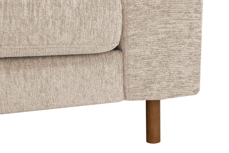 Scandi Djup 4-sits Soffa med Schäslong Vänster i Chenille - Beige - Möbler - Soffa - Divansoffor & schäslongsoffa