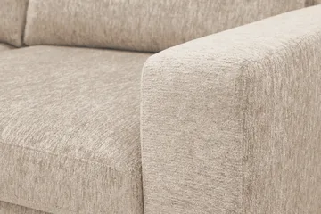 Scandi Djup 4-sits Soffa med Schäslong Vänster i Chenille - Beige - Möbler - Soffa - Divansoffor & schäslongsoffa