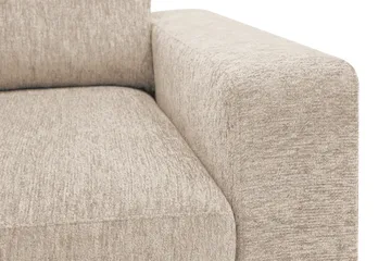 Scandi Djup 4-sits Soffa med Schäslong Vänster i Chenille - Beige - Möbler - Soffa - Divansoffor & schäslongsoffa
