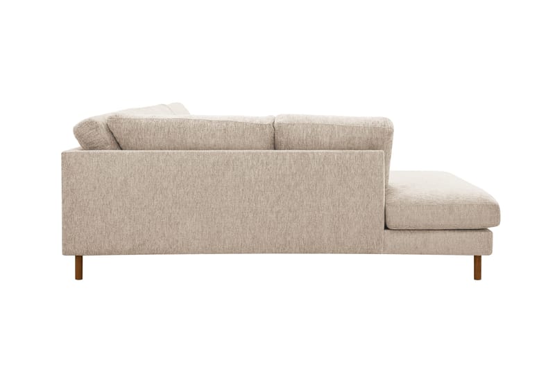 Scandi Djup 4-sits Soffa med Schäslong Vänster i Chenille - Beige - Möbler - Soffa - Divansoffor & schäslongsoffa