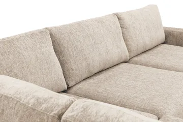 Scandi Djup 4-sits Soffa med Schäslong Vänster i Chenille - Beige - Möbler - Soffa - Divansoffor & schäslongsoffa