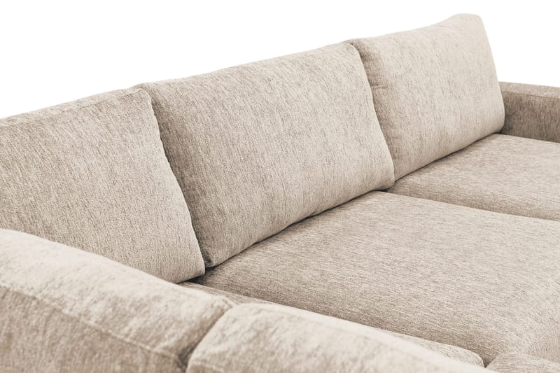 Scandi Djup 4-sits Soffa med Schäslong Vänster i Chenille - Beige - Möbler - Soffa - Divansoffor & schäslongsoffa