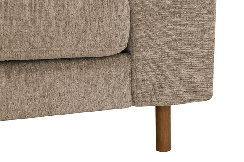 Scandi Djup 4-sits Soffa med Schäslong Vänster i Chenille - Brun - Möbler - Soffa - Divansoffor & schäslongsoffa