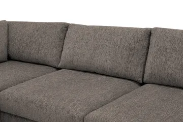 Scandi Djup 4-sits Soffa med Schäslong Vänster i Chenille - Grå - Möbler - Soffa - Divansoffor & schäslongsoffa