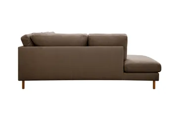 Scandi Djup 4-sits Soffa med Schäslong Vänster i Manchester - Brun - Möbler - Soffa - Divansoffor & schäslongsoffa