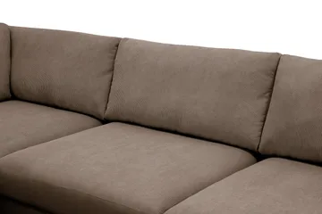 Scandi Djup 4-sits Soffa med Schäslong Vänster i Manchester - Brun - Möbler - Soffa - Divansoffor & schäslongsoffa