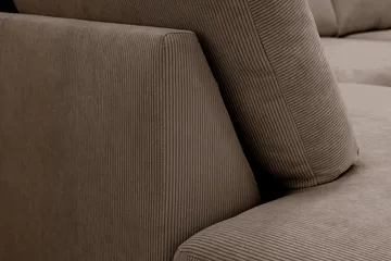 Scandi Djup 4-sits Soffa med Schäslong Vänster i Manchester - Brun - Möbler - Soffa - Divansoffor & schäslongsoffa