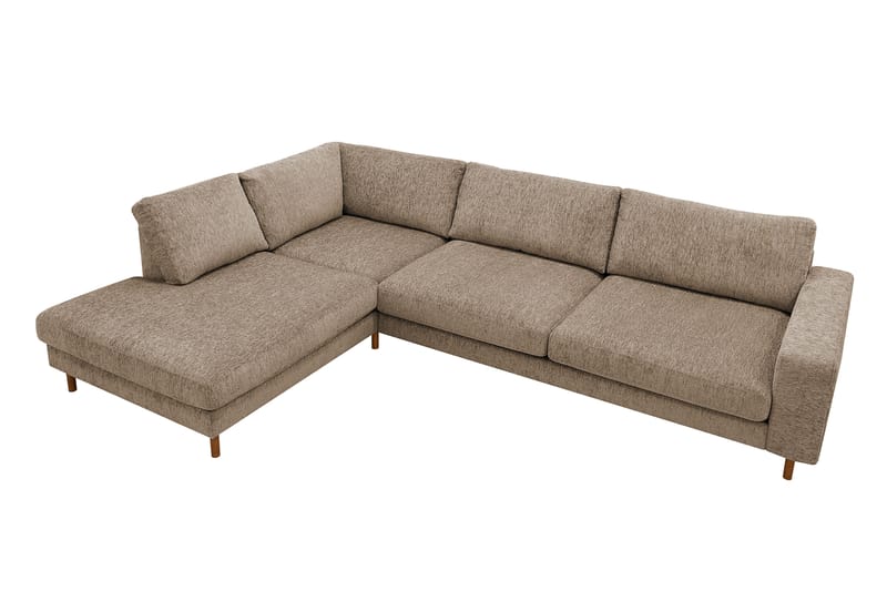 Scandi Djup 4-sits Soffa med Schäslong Vänster i Sammet - Möbler - Soffa - Divansoffor & schäslongsoffa