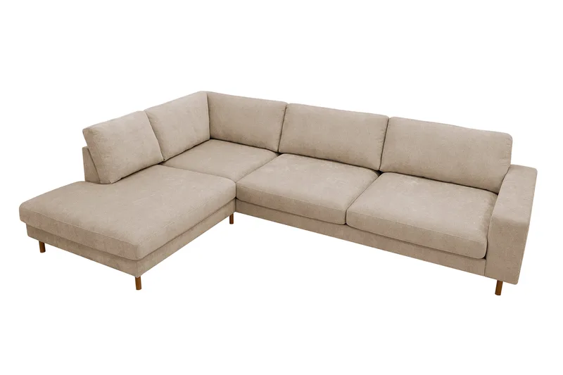 Scandi Djup 4-sits Soffa med Schäslong Vänster i Tyg - Möbler - Soffa - Divansoffor & schäslongsoffa