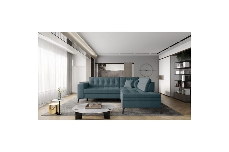 Sektion Eltap Lanvin 260x210x93 cm, Borneo 38, Grön, Höger