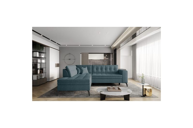 Sektion Eltap Lanvin 260x210x93 cm - Borneo 38, Grön, Vänster - Möbler - Soffa - Divansoffor & schäslongsoffa