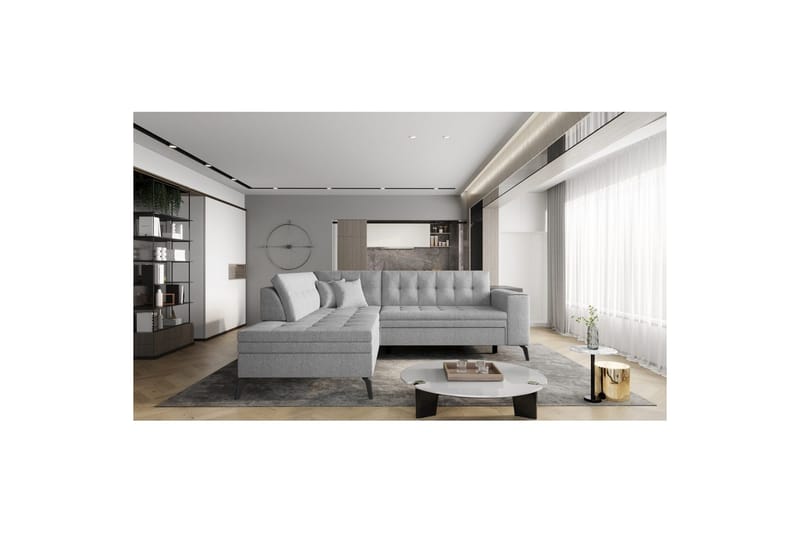 Sektion Eltap Lanvin 260x210x93 cm - Borneo 4, Grå, Vänster - Möbler - Soffa - Divansoffor & schäslongsoffa