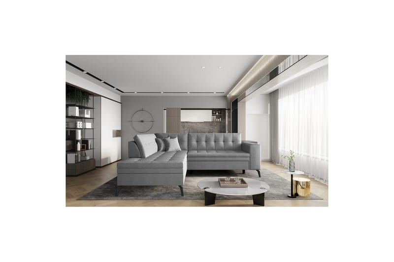 Sektion Eltap Lanvin 260x210x93 cm - Flores 4, Ljusgrå, Vänster - Möbler - Soffa - Divansoffor & schäslongsoffa