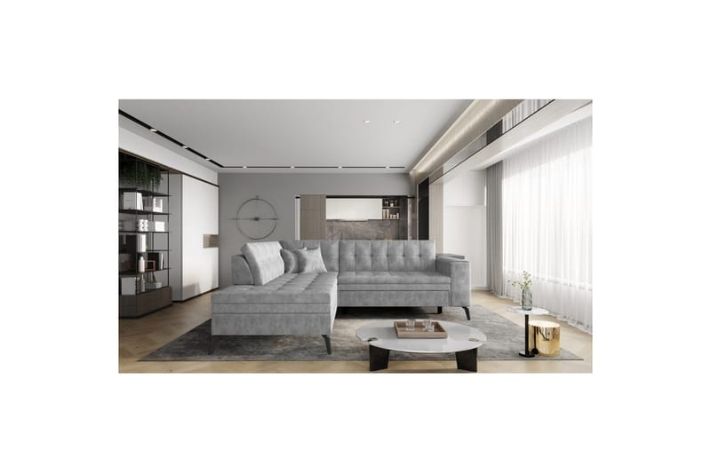 Sektion Eltap Lanvin 260x210x93 cm - Leve 4, Grå, Vänster - Möbler - Soffa - Divansoffor & schäslongsoffa