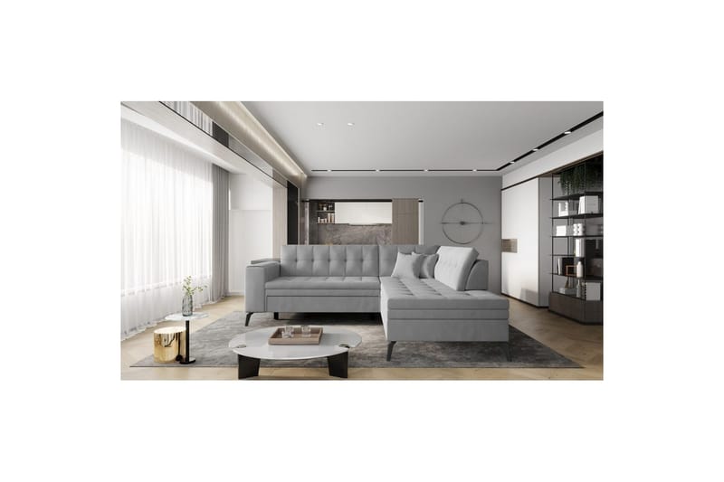 Sektion Eltap Lanvin 260x210x93 cm - Nube 3, Ljusgrå, Höger - Möbler - Soffa - Divansoffor & schäslongsoffa