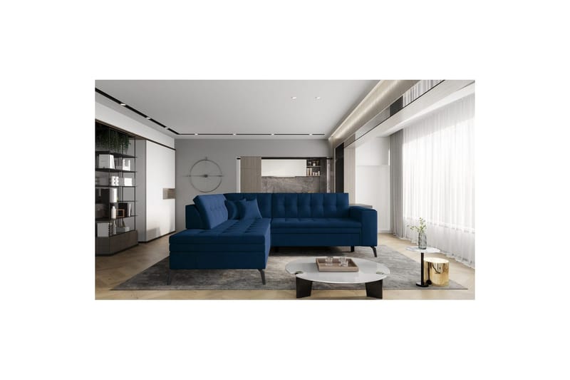 Sektion Eltap Lanvin 260x210x93 cm - Nube 40, Blå, Vänster - Möbler - Soffa - Divansoffor & schäslongsoffa