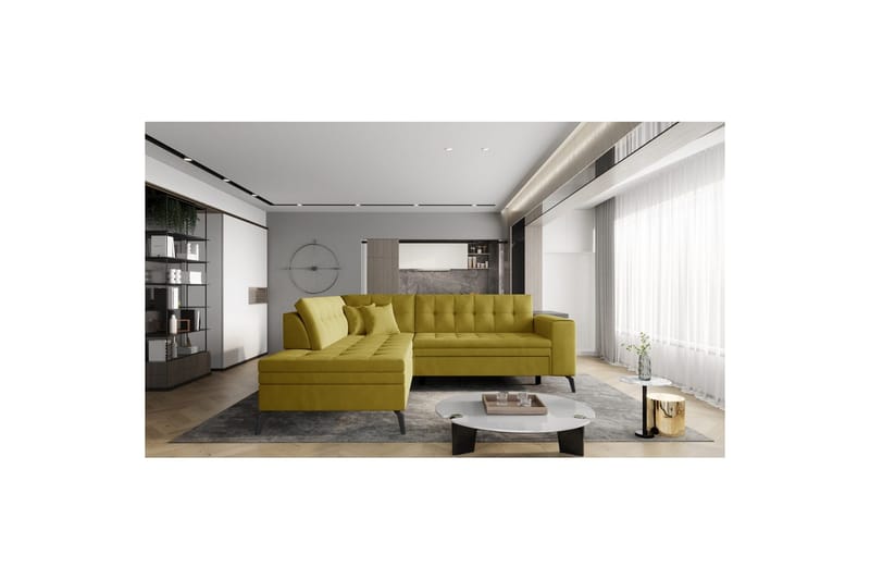 Sektion Eltap Lanvin 260x210x93 cm - Nube 45, Gul, Vänster - Möbler - Soffa - Divansoffor & schäslongsoffa