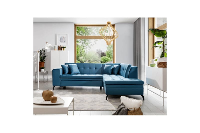 Sektion Eltap Lanvin 260x210x93 cm - Savoi 38, Blå, Höger - Möbler - Soffa - Divansoffor & schäslongsoffa
