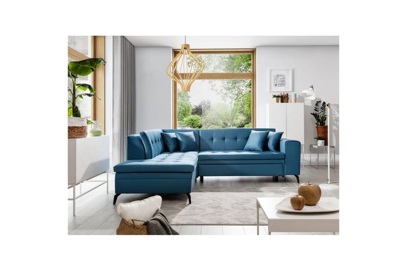 Sektion Eltap Lanvin 260x210x93 cm - Savoi 38, Blå, Vänster - Möbler - Soffa - Divansoffor & schäslongsoffa
