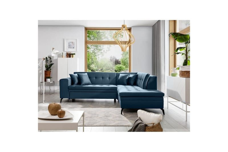 Sektion Eltap Lanvin 260x210x93 cm - Savoi 40, Blå, Höger - Möbler - Soffa - Divansoffor & schäslongsoffa