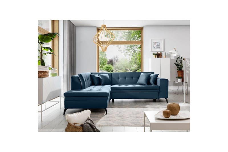 Sektion Eltap Lanvin 260x210x93 cm - Savoi 40, Blå, Vänster - Möbler - Soffa - Divansoffor & schäslongsoffa
