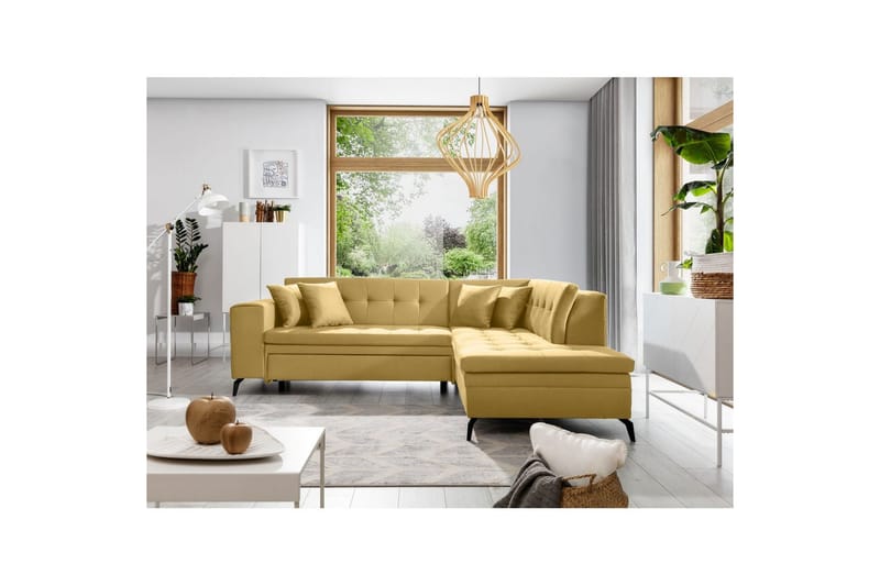 Sektion Eltap Lanvin 260x210x93 cm - Savoi 45, Gul, Höger - Möbler - Soffa - Divansoffor & schäslongsoffa