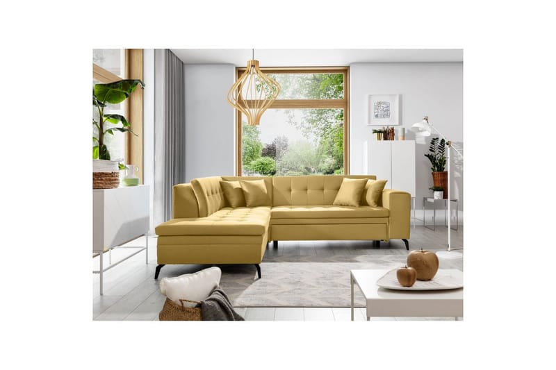 Sektion Eltap Lanvin 260x210x93 cm - Savoi 45, Gul, Vänster - Möbler - Soffa - Divansoffor & schäslongsoffa