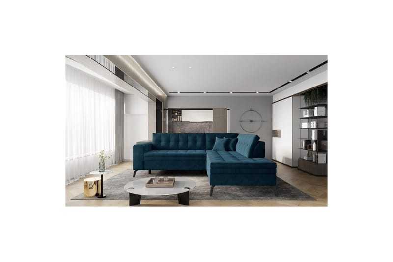 Sektion Eltap Lanvin 260x210x93 cm - Velvetmat 40, Höger - Möbler - Soffa - Divansoffor & schäslongsoffa