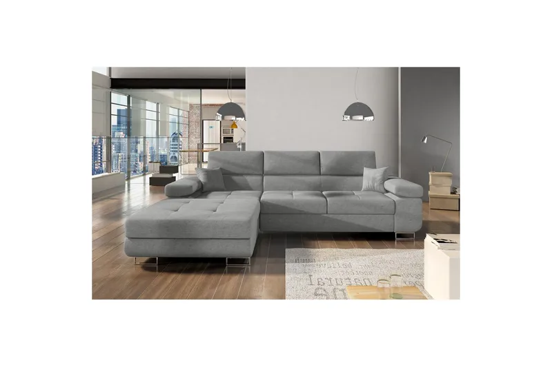Sektionssoffa Eltap Armando 289x85x203 cm - Gusto 88, Grå, Vänster - Möbler - Soffa - Divansoffor & schäslongsoffa