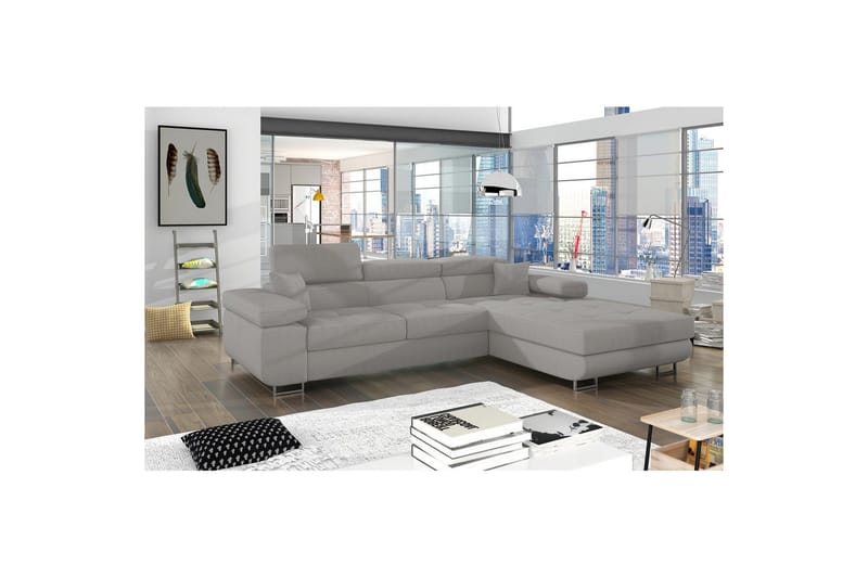Sektionssoffa Eltap Armando 289x85x203 cm - Jarell 03, Ljusgrå, Höger - Möbler - Soffa - Divansoffor & schäslongsoffa