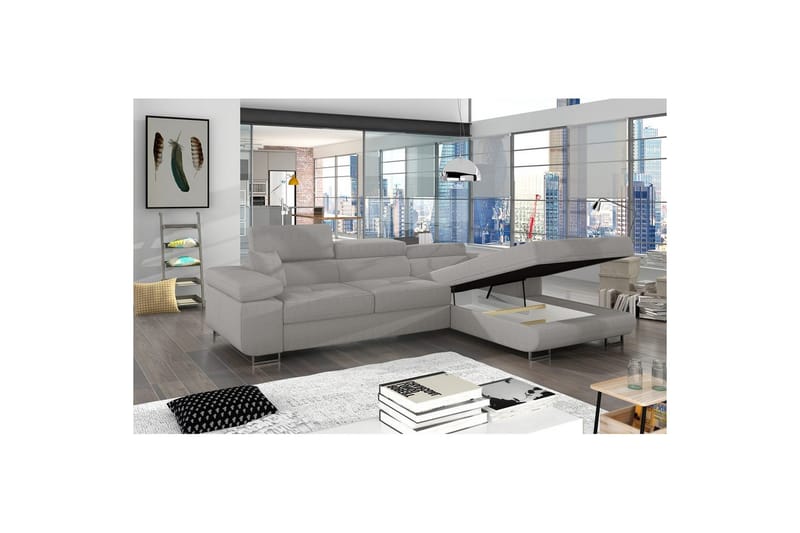 Sektionssoffa Eltap Armando 289x85x203 cm - Jarell 03, Ljusgrå, Höger - Möbler - Soffa - Divansoffor & schäslongsoffa