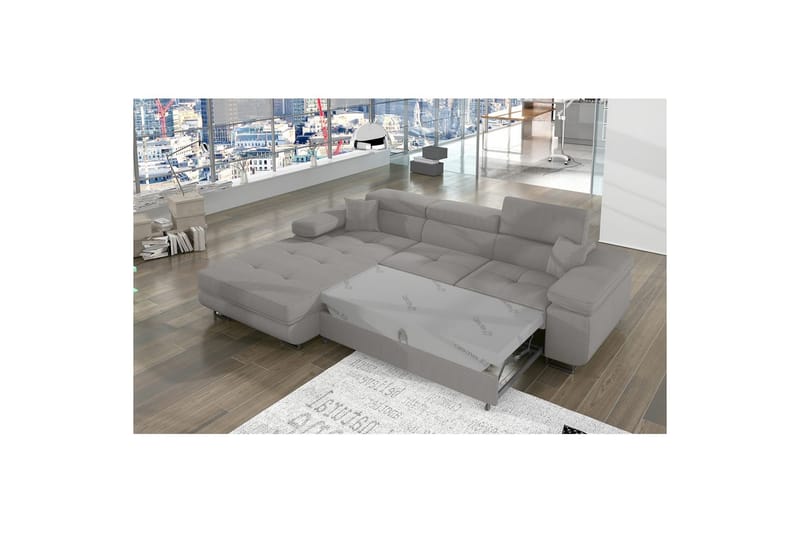 Sektionssoffa Eltap Armando 289x85x203 cm - Jarell 03, Ljusgrå, Vänster - Möbler - Soffa - Divansoffor & schäslongsoffa