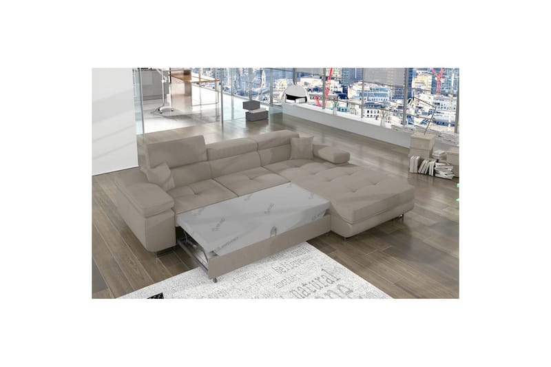 Sektionssoffa Eltap Armando 289x85x203 cm - Jarell 20, Beige, Höger - Möbler - Soffa - Divansoffor & schäslongsoffa