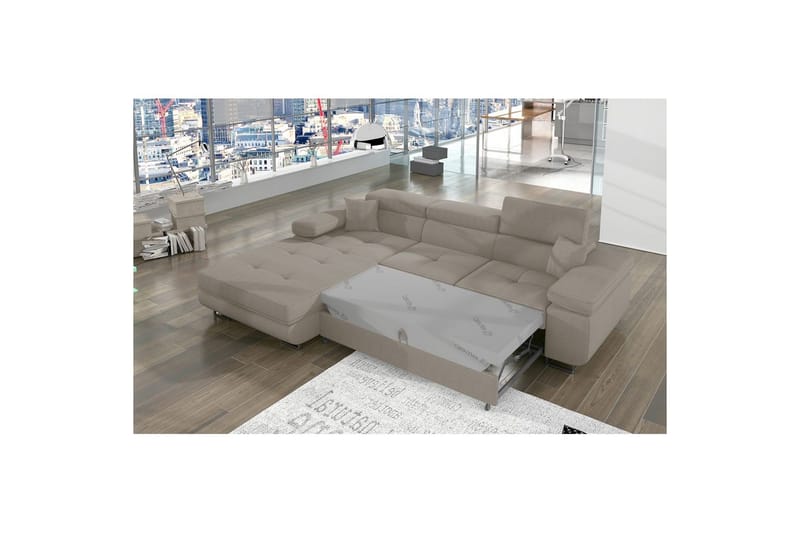 Sektionssoffa Eltap Armando 289x85x203 cm - Jarell 20, Beige, Vänster - Möbler - Soffa - Divansoffor & schäslongsoffa
