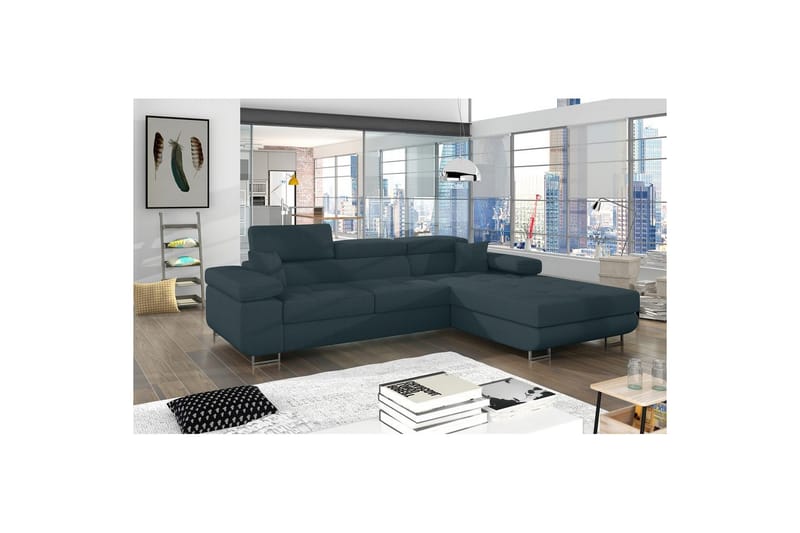 Sektionssoffa Eltap Armando 289x85x203 cm - Jarell 38, Blå, Höger - Möbler - Soffa - Divansoffor & schäslongsoffa