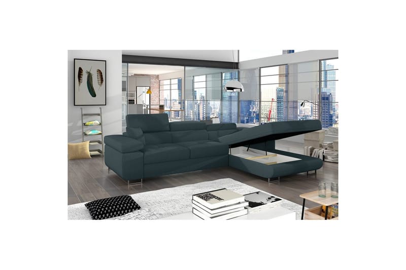 Sektionssoffa Eltap Armando 289x85x203 cm - Jarell 38, Blå, Höger - Möbler - Soffa - Divansoffor & schäslongsoffa